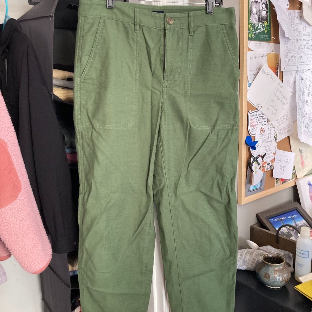J. Crew Green Capris Pants, Women Size 6